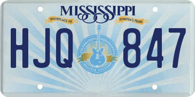 MS license plate HJQ847