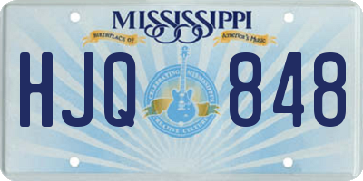 MS license plate HJQ848