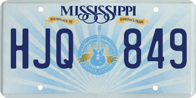 MS license plate HJQ849