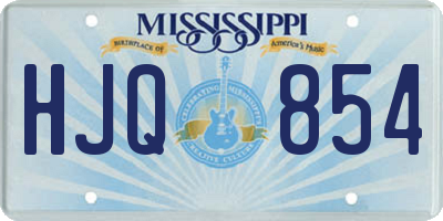 MS license plate HJQ854