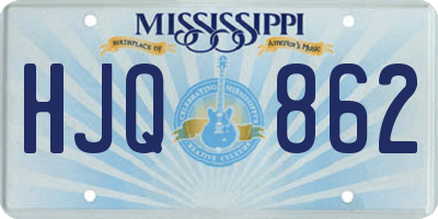 MS license plate HJQ862