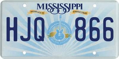 MS license plate HJQ866