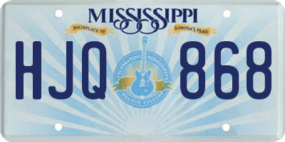 MS license plate HJQ868