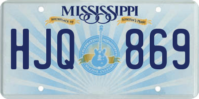 MS license plate HJQ869