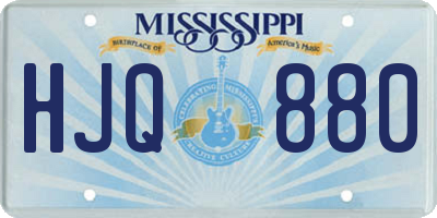 MS license plate HJQ880
