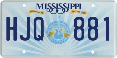 MS license plate HJQ881