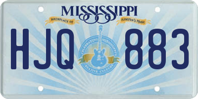 MS license plate HJQ883