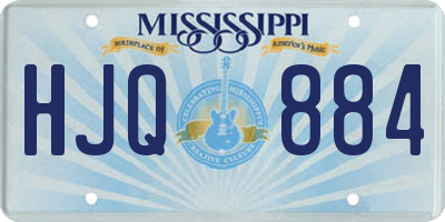 MS license plate HJQ884