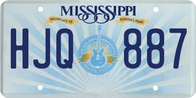 MS license plate HJQ887