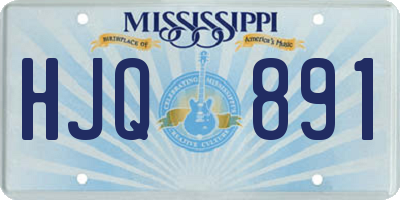 MS license plate HJQ891