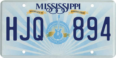 MS license plate HJQ894