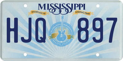 MS license plate HJQ897