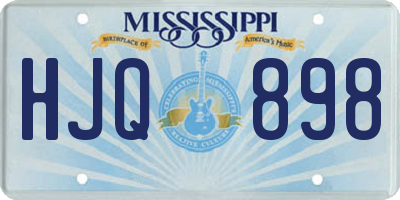 MS license plate HJQ898