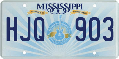 MS license plate HJQ903