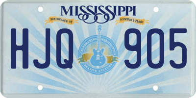 MS license plate HJQ905