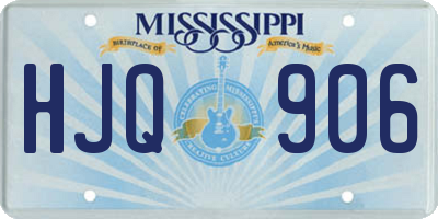 MS license plate HJQ906