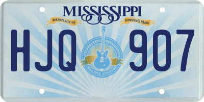 MS license plate HJQ907