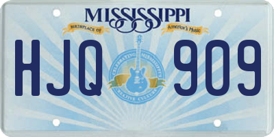 MS license plate HJQ909