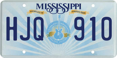 MS license plate HJQ910