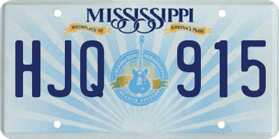 MS license plate HJQ915