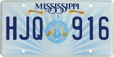 MS license plate HJQ916