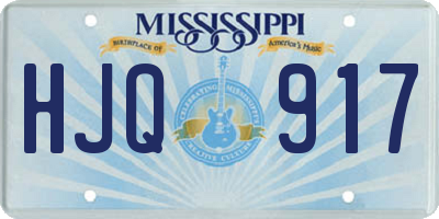 MS license plate HJQ917