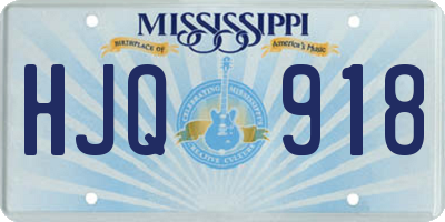 MS license plate HJQ918
