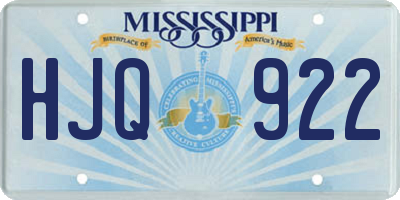MS license plate HJQ922