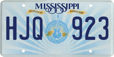 MS license plate HJQ923