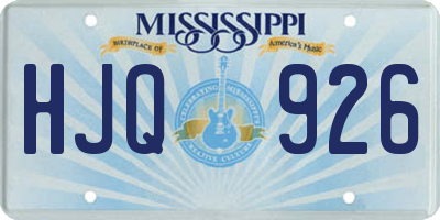 MS license plate HJQ926