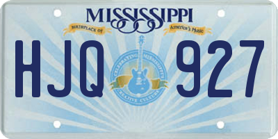 MS license plate HJQ927
