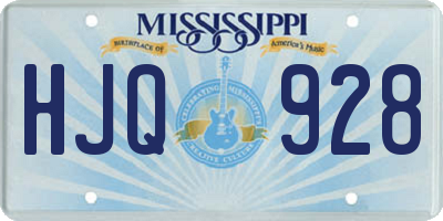 MS license plate HJQ928