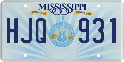 MS license plate HJQ931