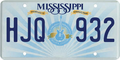 MS license plate HJQ932