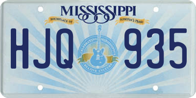 MS license plate HJQ935