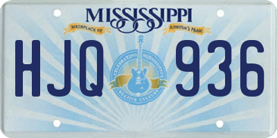 MS license plate HJQ936