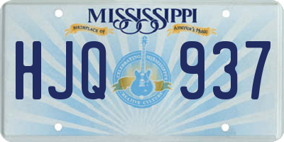 MS license plate HJQ937