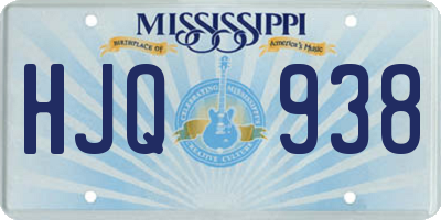 MS license plate HJQ938