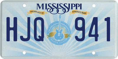 MS license plate HJQ941