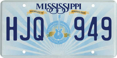 MS license plate HJQ949