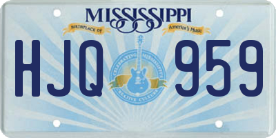 MS license plate HJQ959