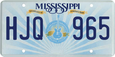 MS license plate HJQ965