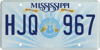 MS license plate HJQ967