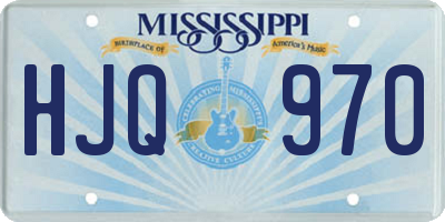 MS license plate HJQ970