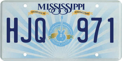 MS license plate HJQ971