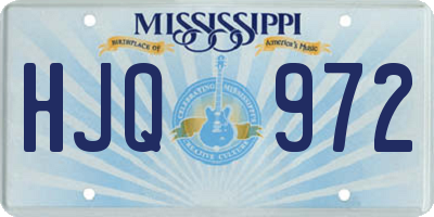 MS license plate HJQ972
