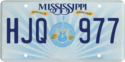 MS license plate HJQ977