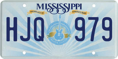 MS license plate HJQ979