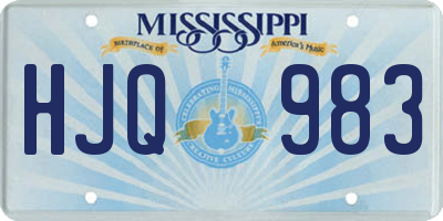MS license plate HJQ983