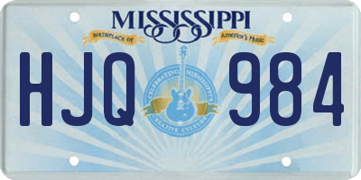 MS license plate HJQ984